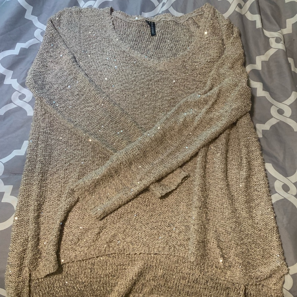 Sparkly beige sweater